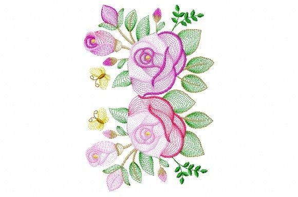 Cute Flowers with Butterflies