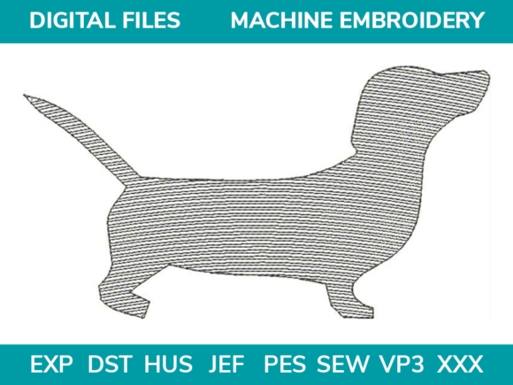 Dog Dachshund Sketch Fill