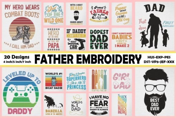 Father Embroidery Bundle