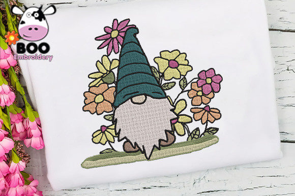 Gnome Among Flowers
