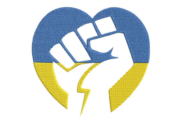 Ukraine Solidarity Embroidery Design